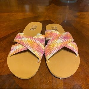 Billabong Womens Surf Bandit Comfort Wide Strap Sandals Multi Color Size 10